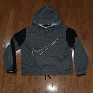 Nike Gray and Black Kids Hoodie